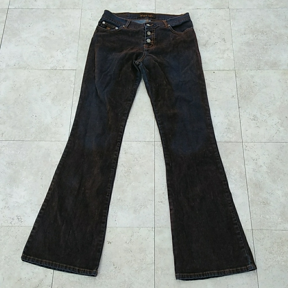 BONGO Jeans Button Fly Faux Suede Size 7